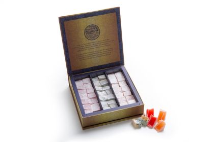 500g Turkish Delight Candy  with Rose, Orange, Mint and Lemon, Hacƒ± Bekir