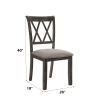 Claudia II Weathered Gray Finish 7 PCs Dining Room Set