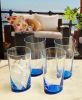 Oval Halo Acrylic Glasses Drinking Set of 4 Hi Ball (15oz), Plastic Drinking Glasses, BPA Free Cocktail Glasses, Drinkware Set, Plastic Water Tumblers