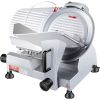 VEVOR Commercial Meat Slicer, 240W Electric Deli Food Slicer, 10 inch Carbon Steel Blade Electric Food Slicer, 350-400RPM Meat Slicer
