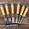 6 Pcs Wood Turning Tools with Wooden Storage Case, Wood Chisel Set, 60CRV Wood Carving Chisels Set for Woodcarving, Carpentry, Trimming Edges