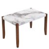 5-Piece Modern Dining Furniture Set, 4-Person Space-Saving Dinette for Kitchen