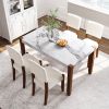 5-Piece Modern Dining Furniture Set, 4-Person Space-Saving Dinette for Kitchen