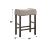 Martha II Weathered Gray Finish 7 PCs Counter Height Dining Room Set