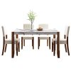 5-Piece Modern Dining Furniture Set, 4-Person Space-Saving Dinette for Kitchen