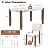 5-Piece Modern Dining Furniture Set, 4-Person Space-Saving Dinette for Kitchen