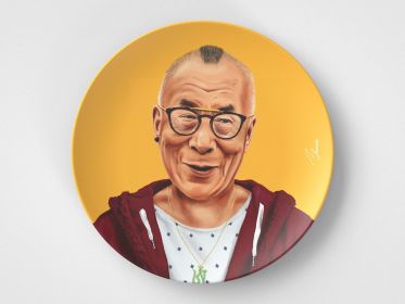 Dalai // 10" Round Plate // Spiritual Gift Idea (Set: Single Plate)