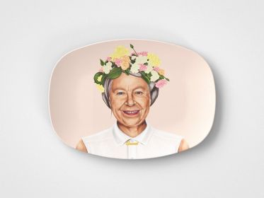 Elizabeth II // 10"x14" Serving Platter // Royal Gift Idea (Set: Single Platter)